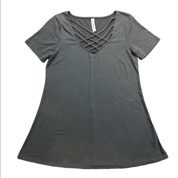 Criss-cross Front Tunic by Zenana - Picture 7 of 8